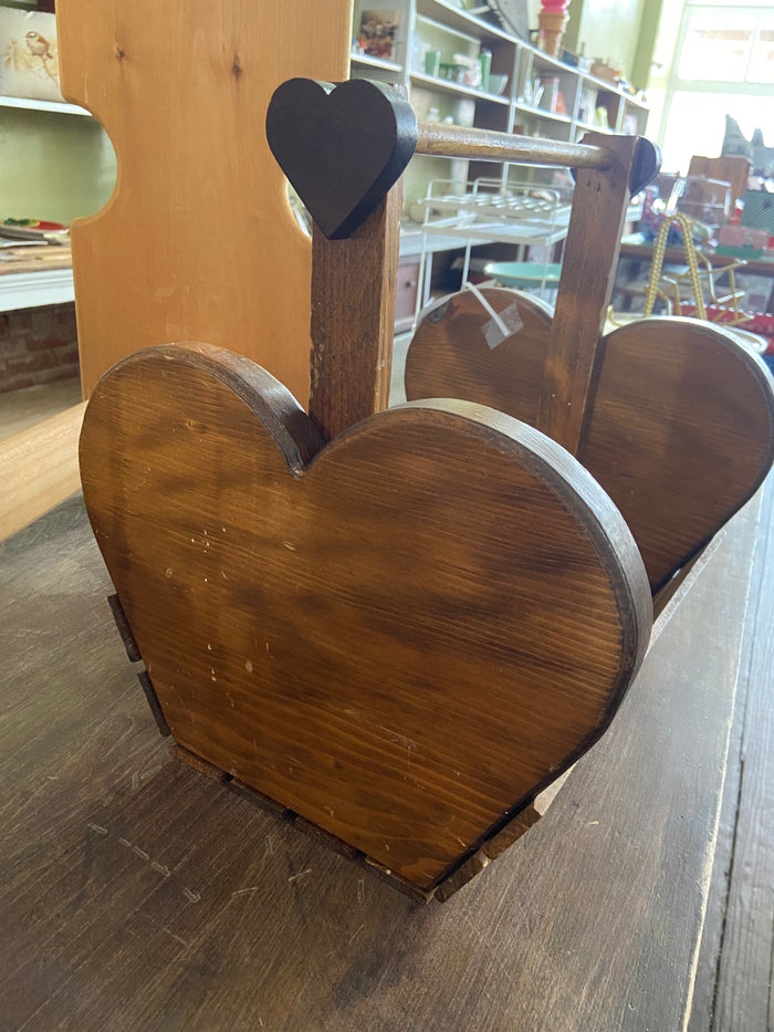 Vintage Wooden Magazine Basket LOCAL PICKUP ONLY - Deer Creek Mercantile