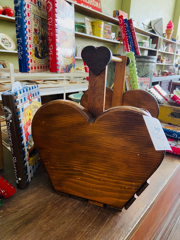 Vintage Wooden Magazine Basket LOCAL PICKUP ONLY - Deer Creek Mercantile