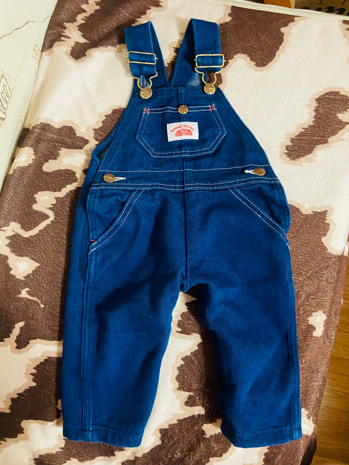 Vintage Round House Denim Overalls, Size 18 Months - Deer Creek Mercantile