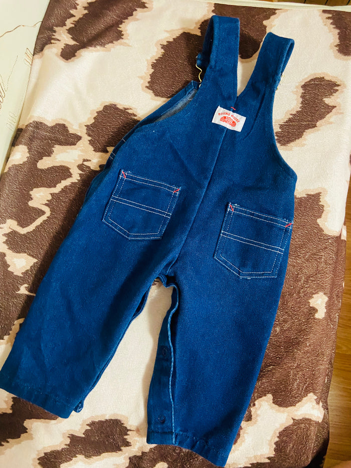 Vintage Round House Denim Overalls, Size 18 Months - Deer Creek Mercantile