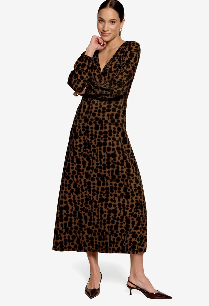 Abstract Print Maxi Dress