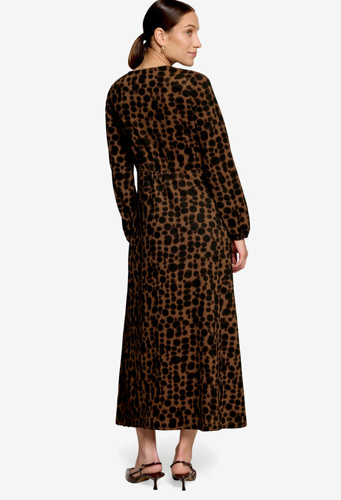 Abstract Print Maxi Dress