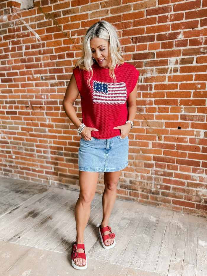 Acer Embroidered Flag Top by Thread & Supply