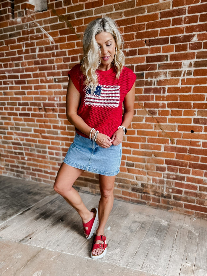 Acer Embroidered Flag Top by Thread & Supply