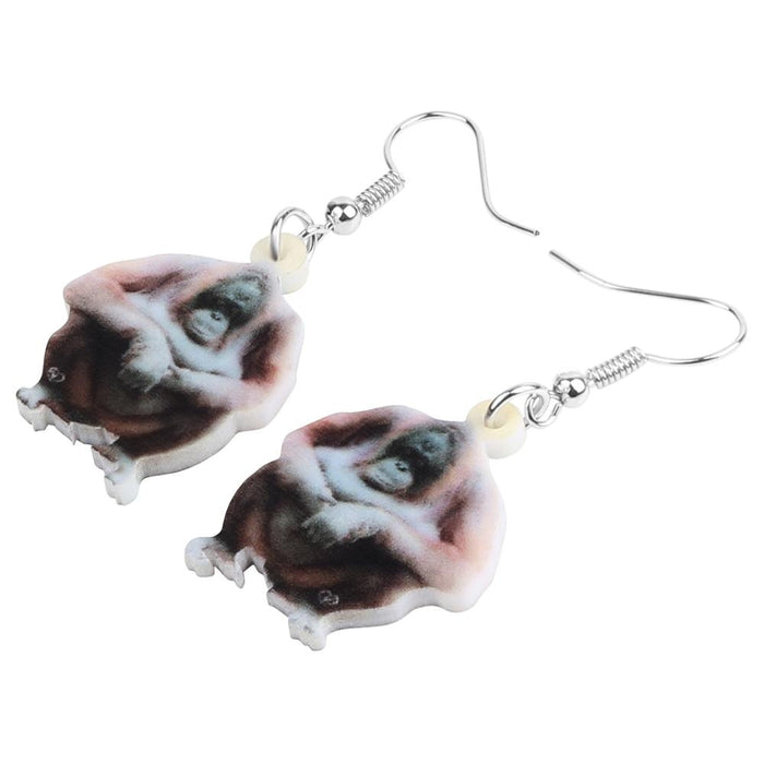 Acrylic Orangutan Earrings