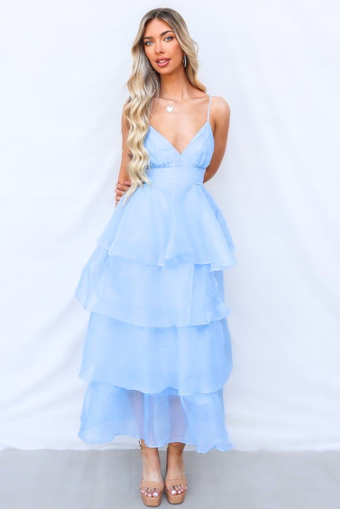 Adora Maxi Dress - Blue - Runway Goddess