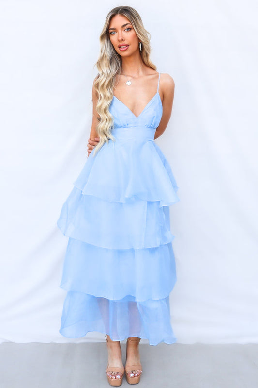Adora Maxi Dress - Blue - Runway Goddess