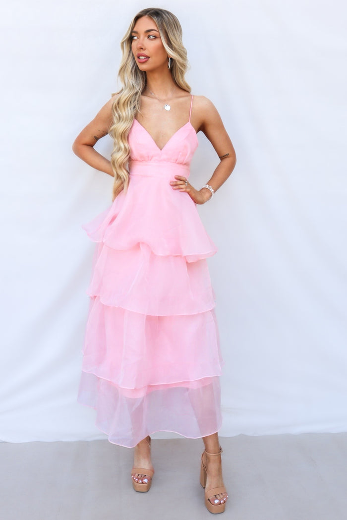 Adora Maxi Dress - Pink - Runway Goddess