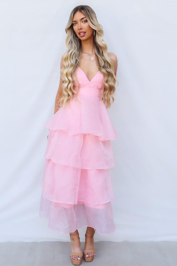 Adora Maxi Dress - Pink - Runway Goddess