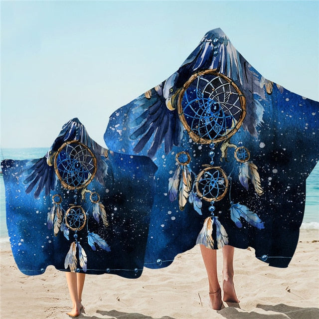 Adults & Kids Dreamcatcher Hooded Microfiber Towels