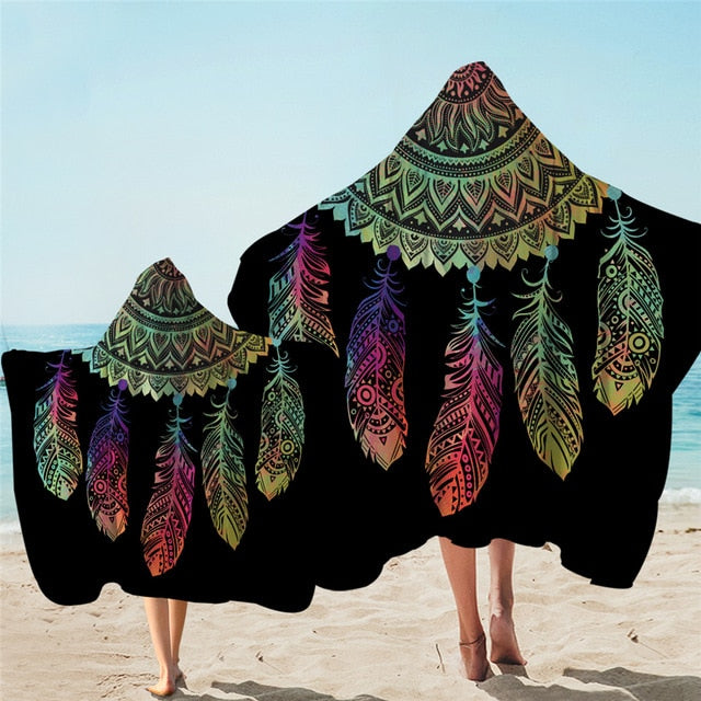 Adults & Kids Dreamcatcher Hooded Microfiber Towels