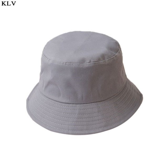 Adults & Kids Summer Foldable Solid Coloured Bucket Hats