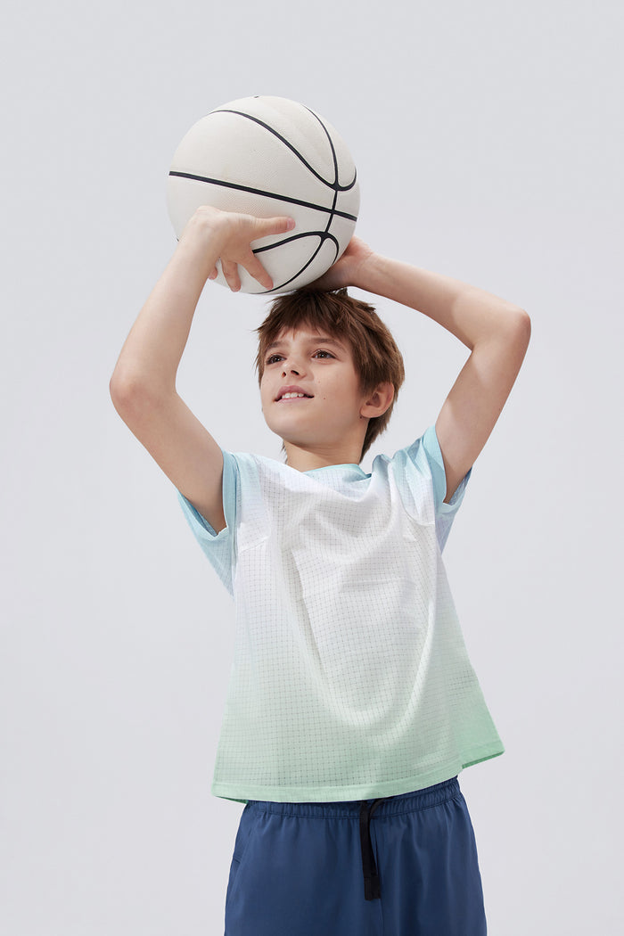 Air Supply Gradient Short Sleeve **Spectrum White Cyan**