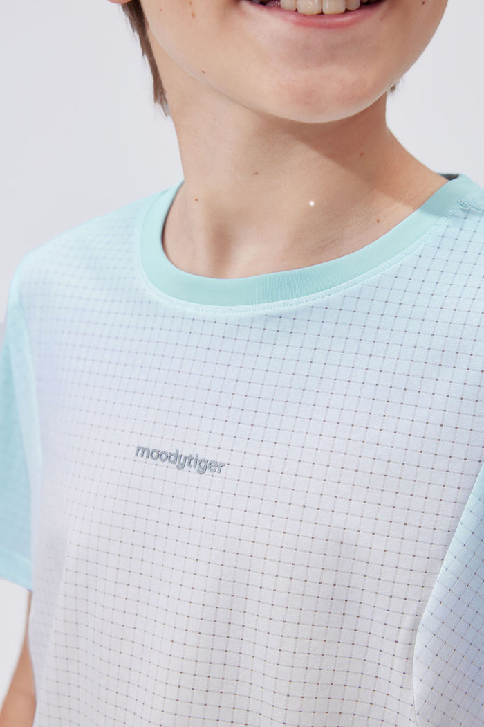 Air Supply Gradient Short Sleeve **Spectrum White Cyan**