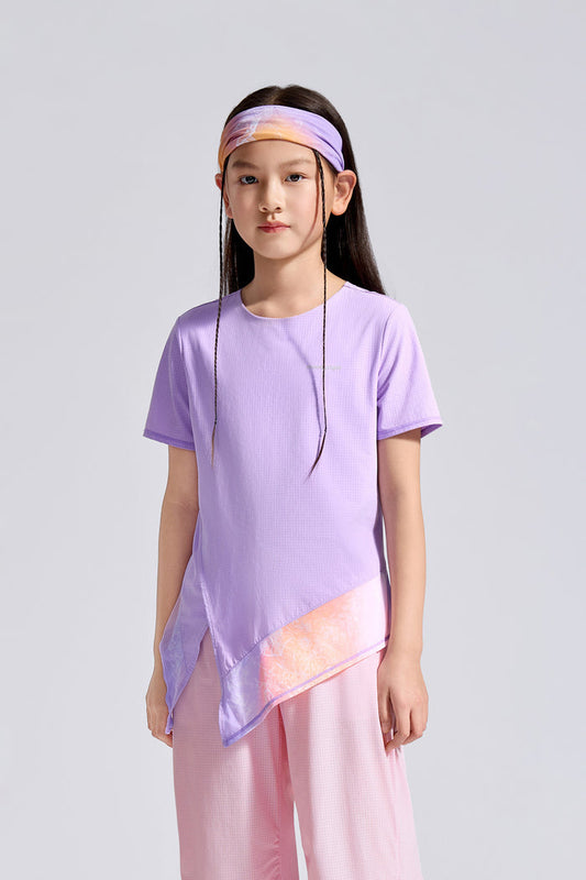 Air Supply Side Tie Short Sleeve Tee **Whelan Purple**