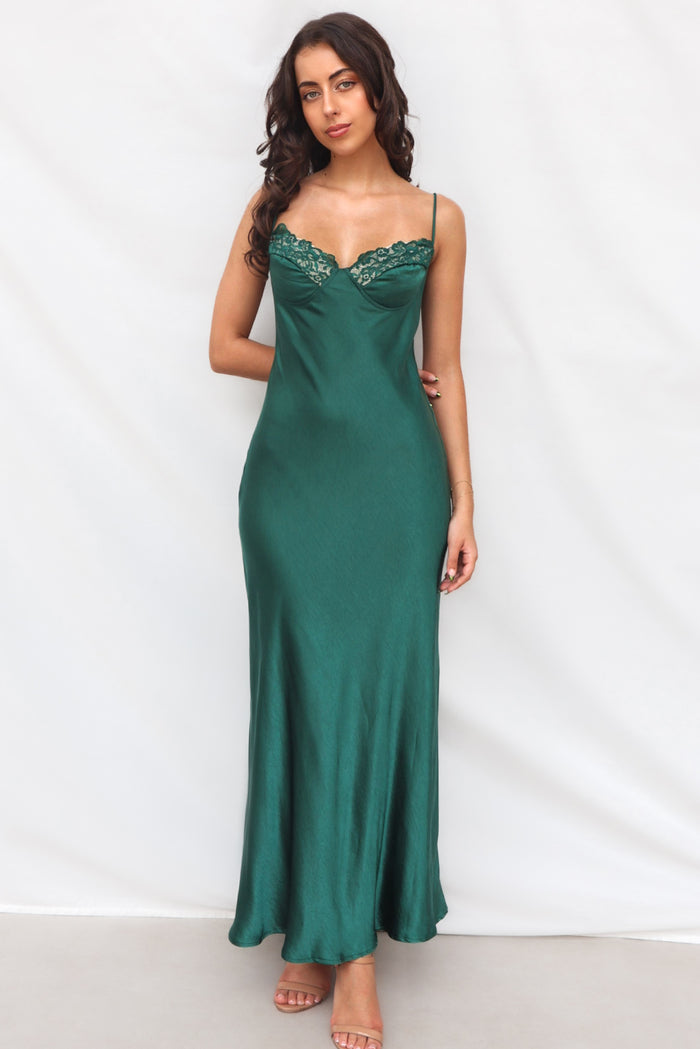 Alder Maxi Dress - Emerald - Runway Goddess