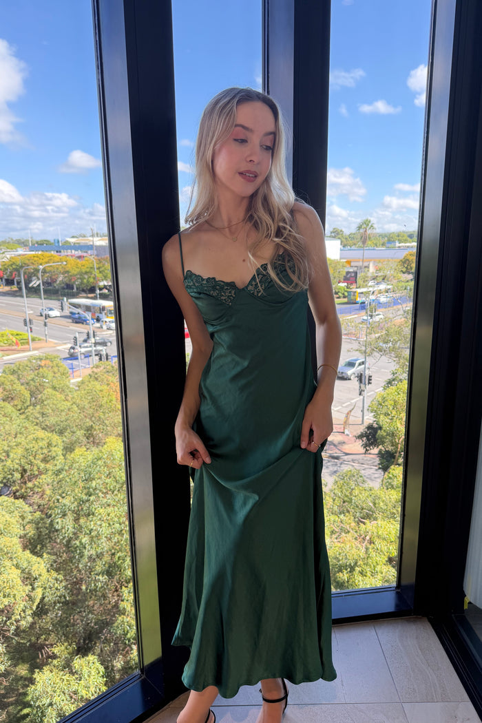 Alder Maxi Dress - Emerald - Runway Goddess