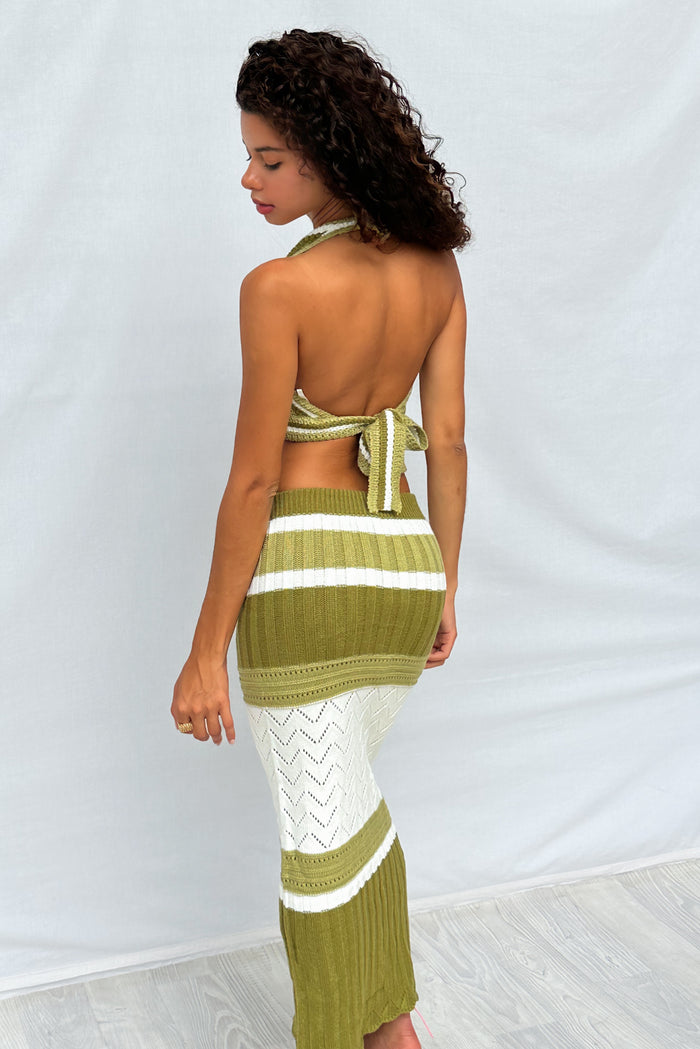 Alette Knit Set - Green - Runway Goddess