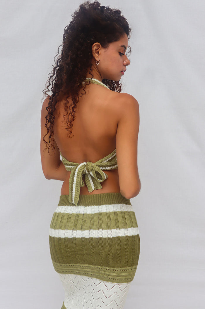 Alette Knit Set - Green - Runway Goddess
