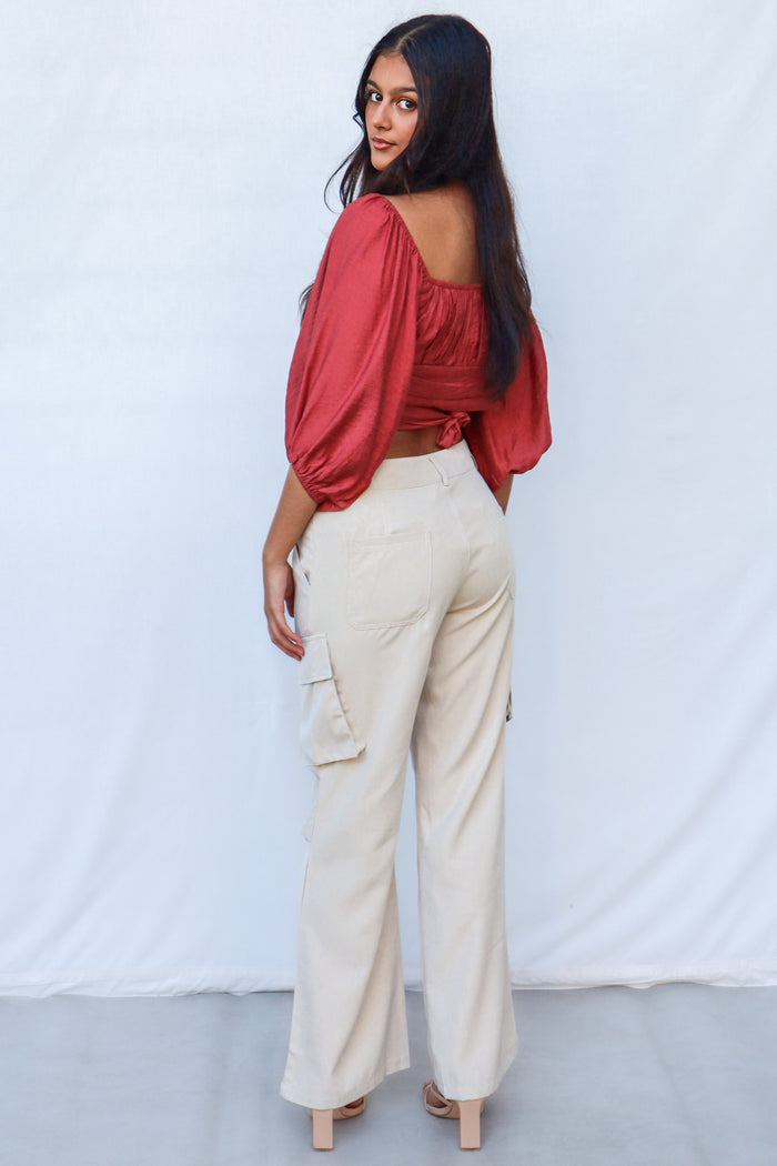 Alexandra Pants - Beige - Runway Goddess