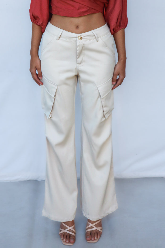 Alexandra Pants - Beige - Runway Goddess