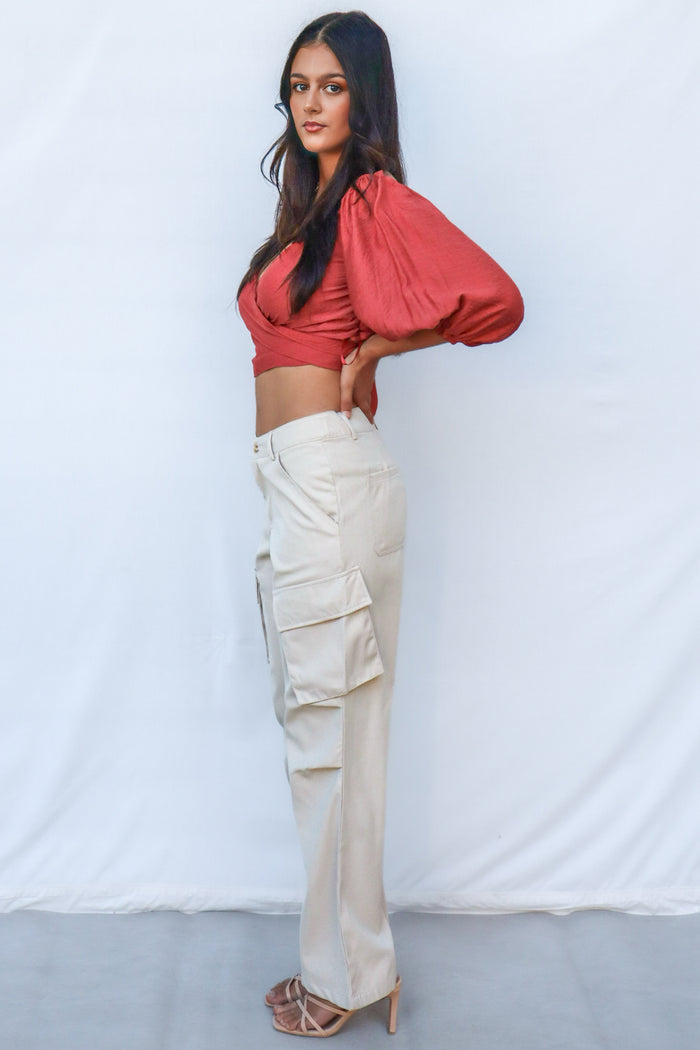 Alexandra Pants - Beige - Runway Goddess