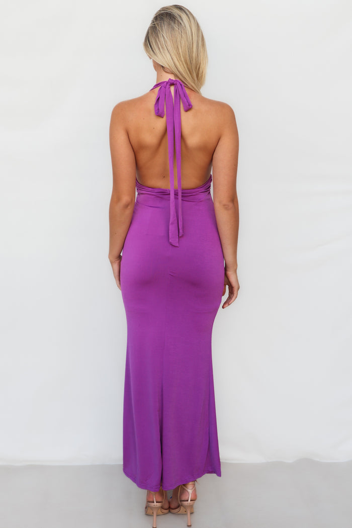 Alina Midi Dress - Purple - Runway Goddess