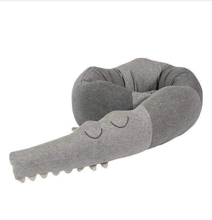 ALL 4 KIDS 185cm Alligator Baby Cot Bumper Flush Toy
