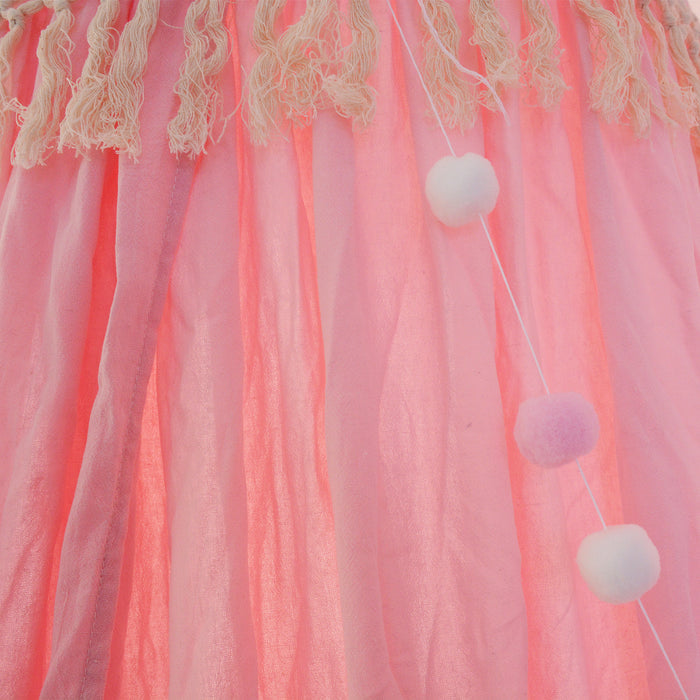 All 4 Kids Tulip Nursery Canopy with Tassel - Pink