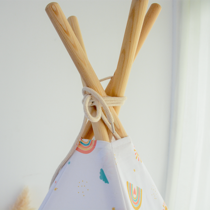 All 4 KIDS White Rainbow Teepee