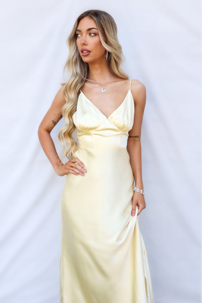 Amal Maxi Dress - Yellow - Runway Goddess