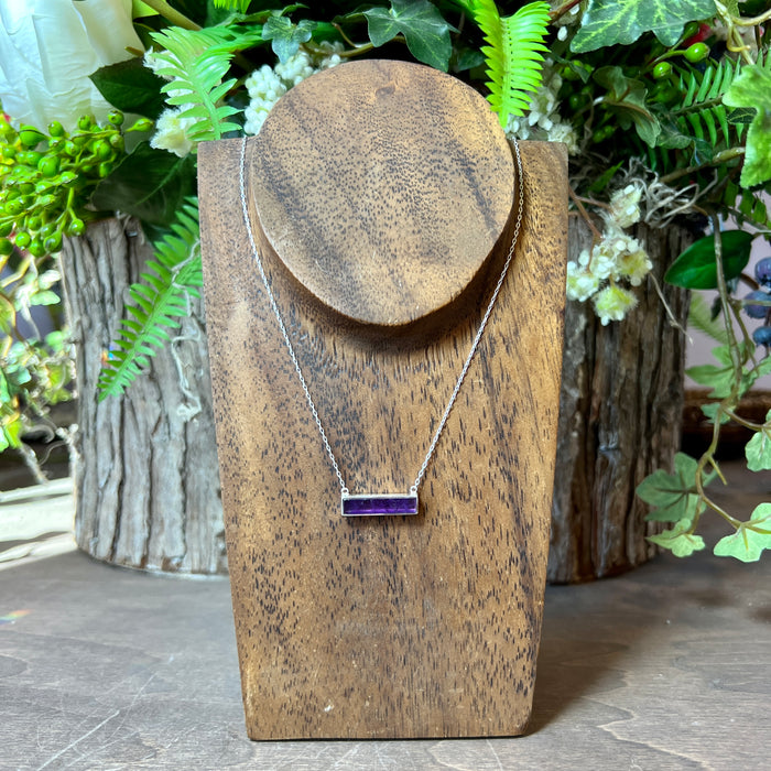 Amethyst Bar Necklace