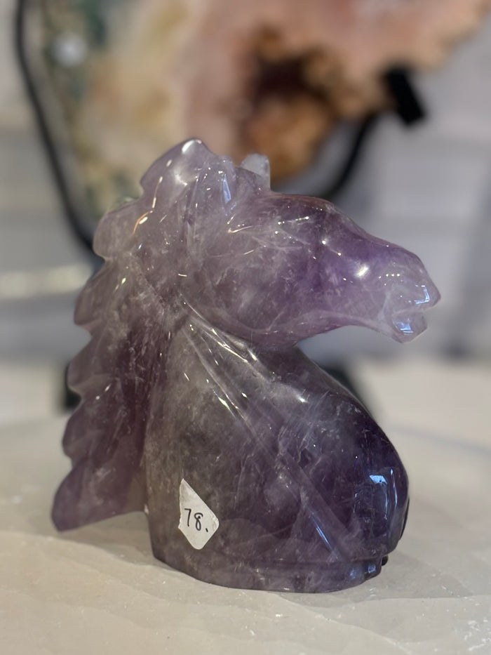 Amethyst Horse Figurine