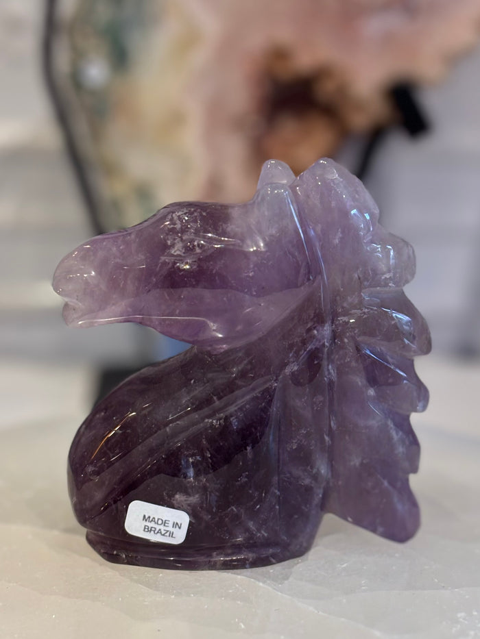 Amethyst Horse Figurine