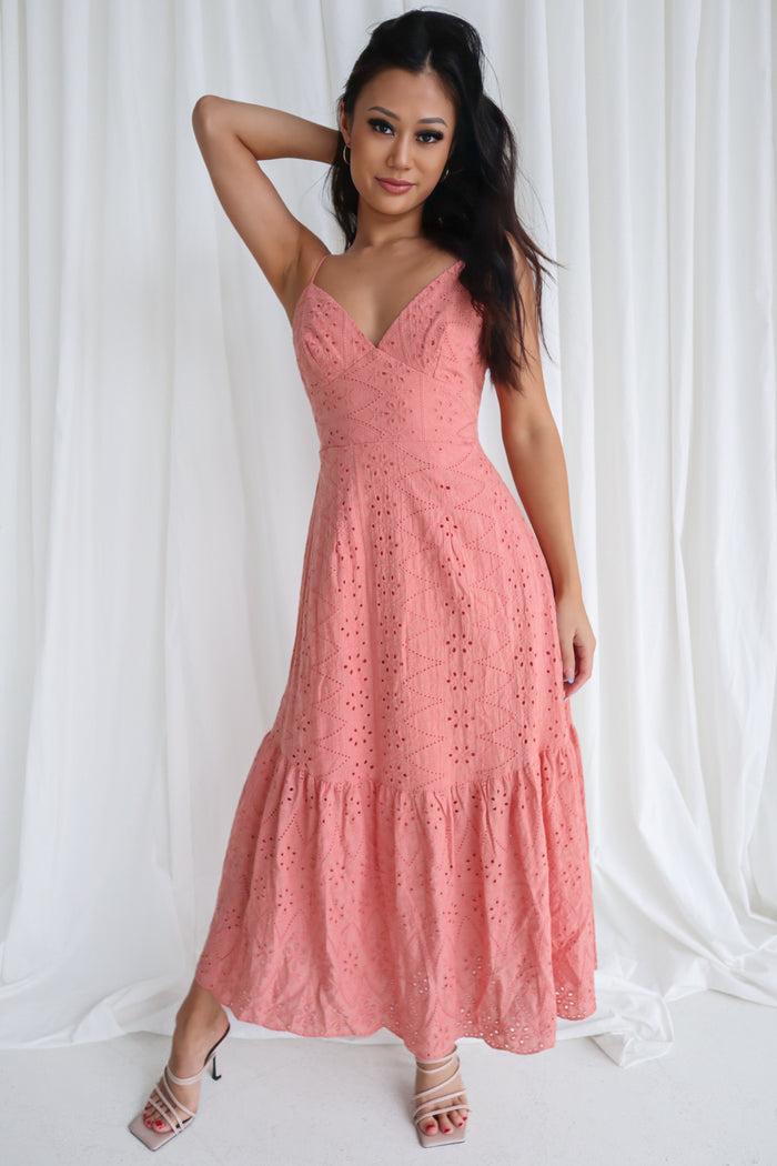 Amina Midi Dress - Rose - Runway Goddess