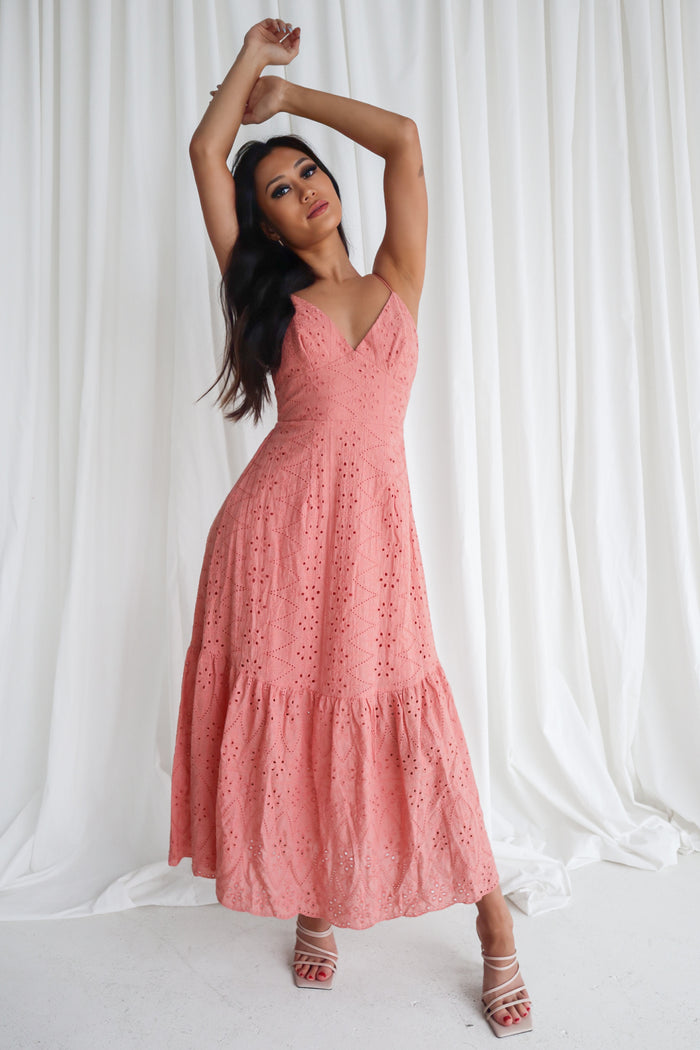 Amina Midi Dress - Rose - Runway Goddess