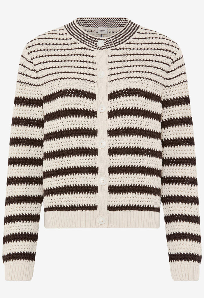 Ann Striped Knit Cardigan