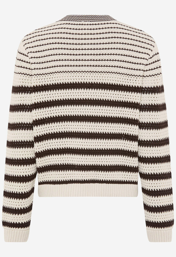 Ann Striped Knit Cardigan