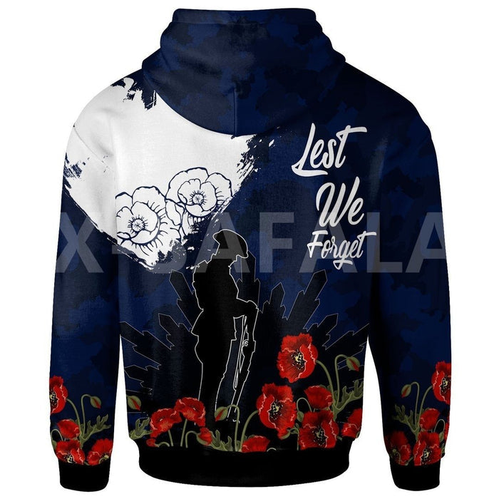 Anzac Day 3D Printed War Hoodie - Unisex