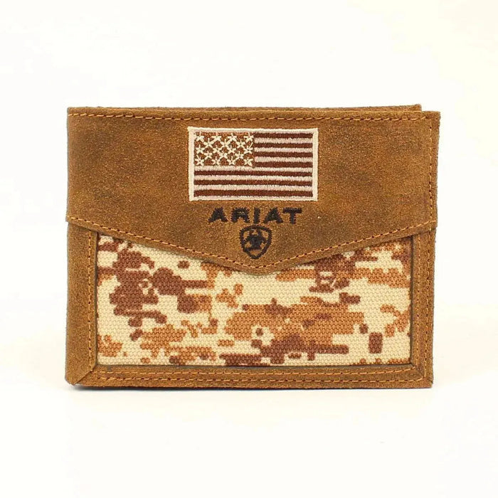 Ariat Camo Flag- Men's Bi-Fold Wallet - Hatcountry