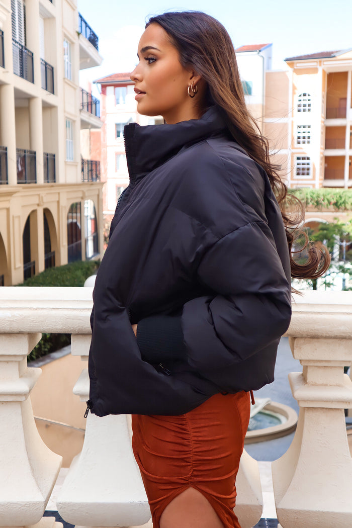 Arlo Puffer Jacket - Black - Runway Goddess