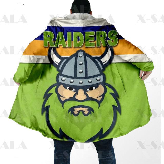 Assorted Anzac Day Indigenous Printed NRL Duffle Hooded Cloaks - Bears & Canberra