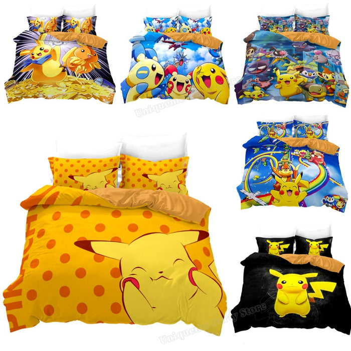 Assorted Pokemon 3D Quilt Cover/Bedding Sets