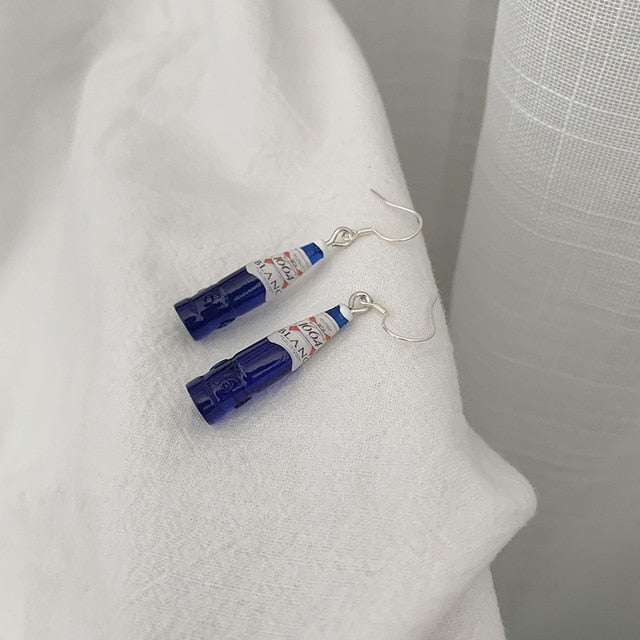 Assorted Resin Beer Bottles Drop Earrings