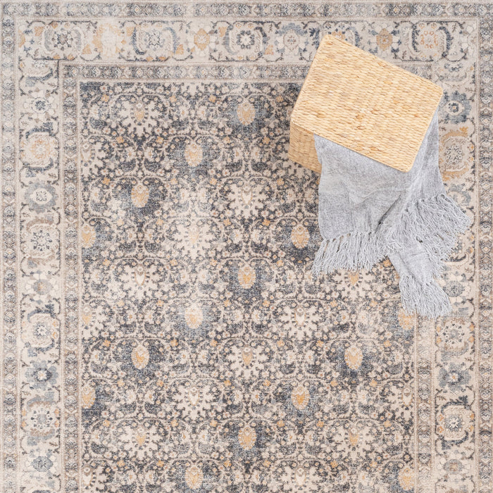 Avery-Keshan Slate Linen Machine Mad Rectangle image