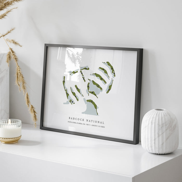 Babcock National | Golf Course Print | On Table