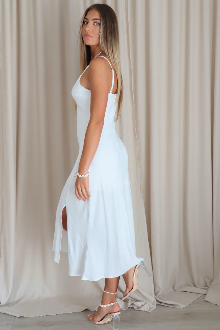 Baley Midi Dress - White - Runway Goddess