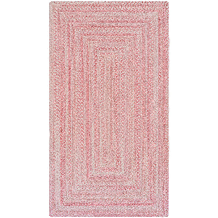 Bambini Pretty In Pink Braided Rug Concentric Rectangle image