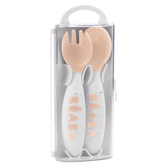 Beaba 2nd Stage Training Fork & Spoon - Nude