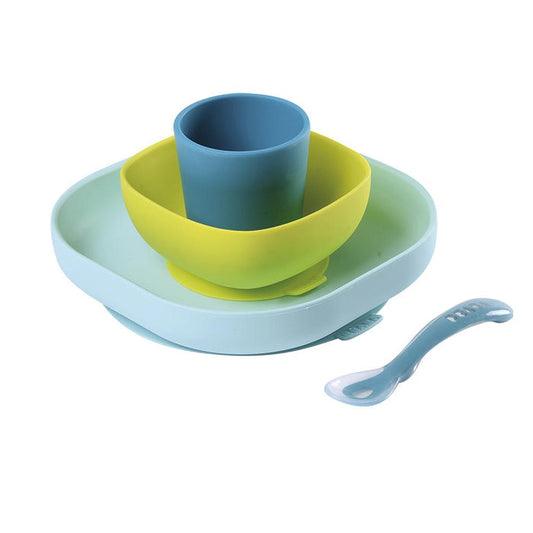 Beaba Silicone Suction Meal Set- Blue